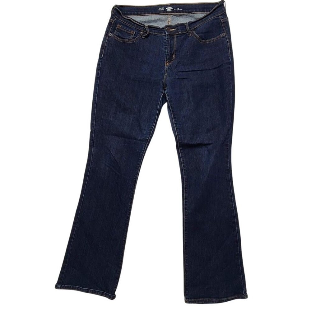 Old Navy Boot Cut Semi Evase Womens Jeans Size 12 Regular Dark Wash Denim - Picture 1 of 11